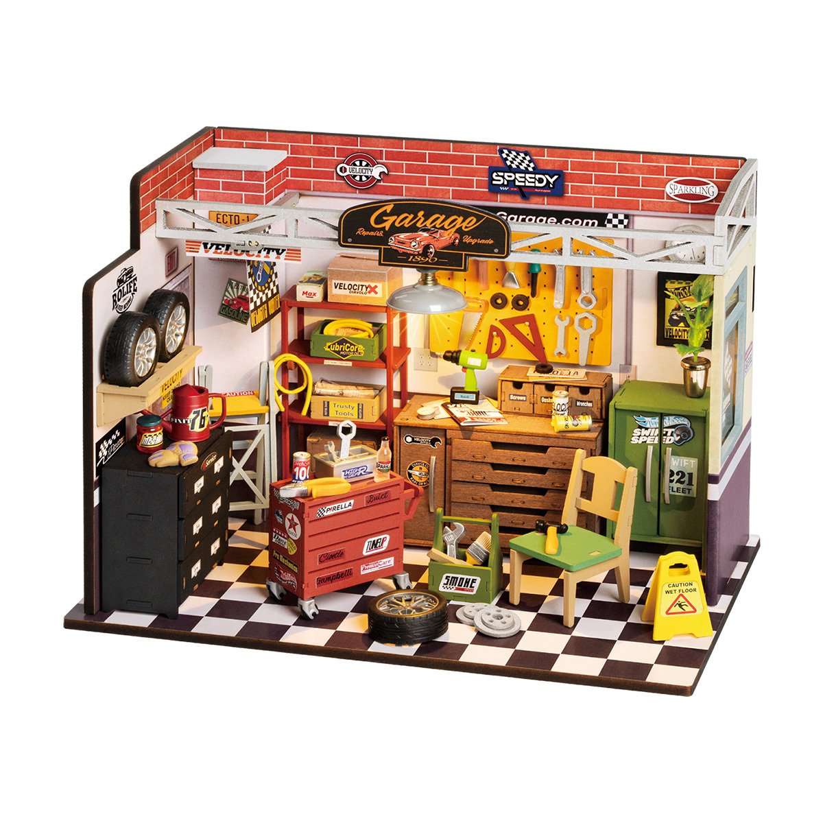 DIY MINIATURE CONSTRUCTION GARAGE WORKSHOP