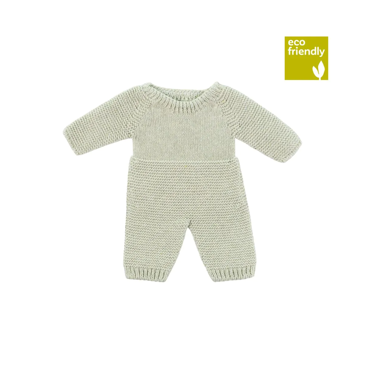 GREEN KNITTED PAJAMAS FOR 32 CM DOLL
