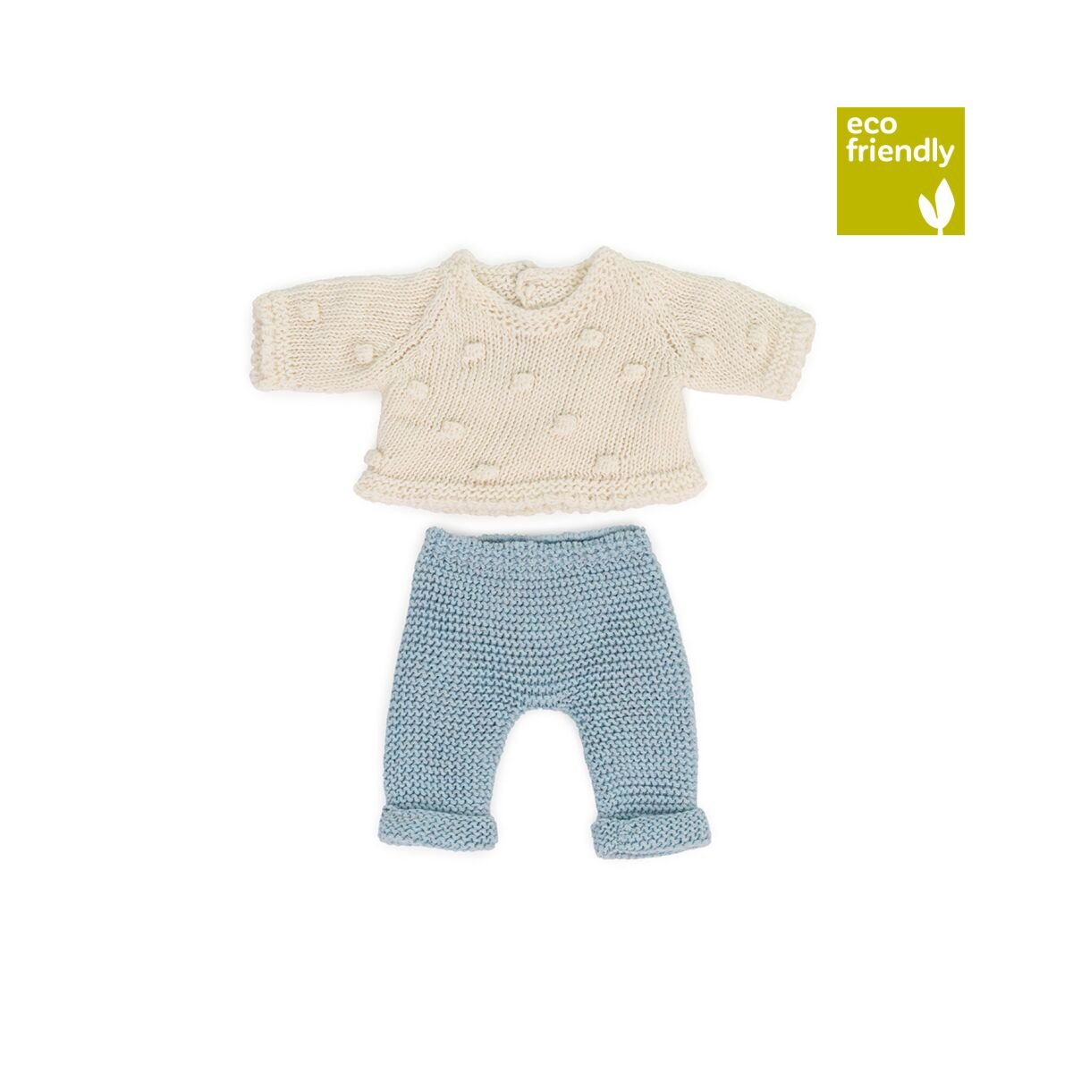 KNITTED PANTS AND SWEATER SET FOR 21 CM DOLL