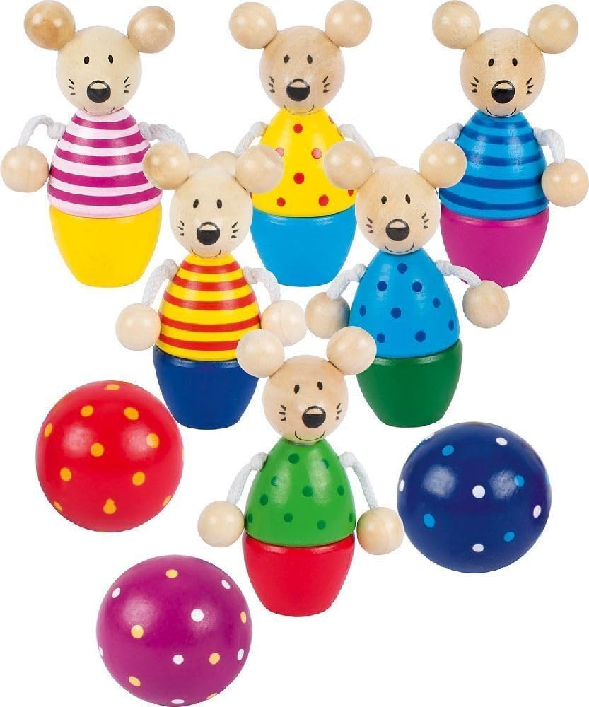 WOODEN SPEEDY SKITTLE GAME MICE