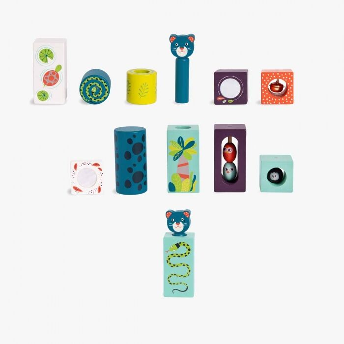 WOODEN ACTIVITY CUBES "IN THE JUNGLE"