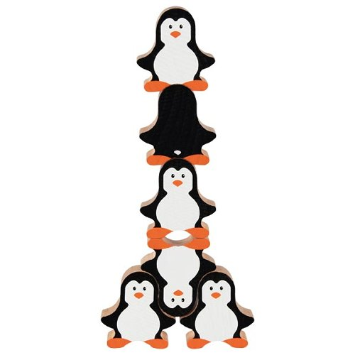 WOODEN PENGUIN STACKING GAME