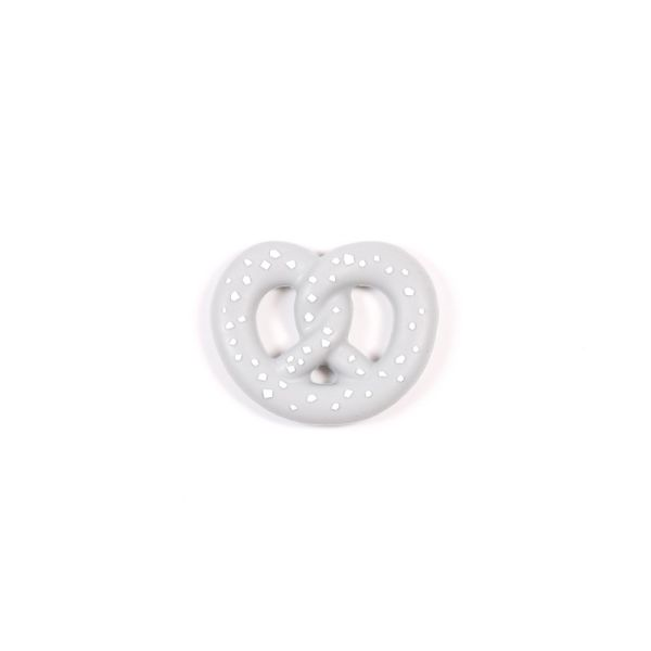 LIGHT GREY PRETZEL TEETHING TOY