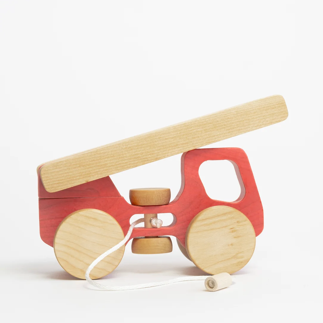 CAMION DE POMPIER EN BOIS