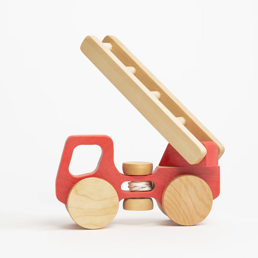 CAMION DE POMPIER EN BOIS