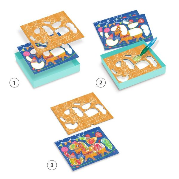 FABULOUS COLORING STENCILS "TIGHTROPE WALKER AND BALLS"