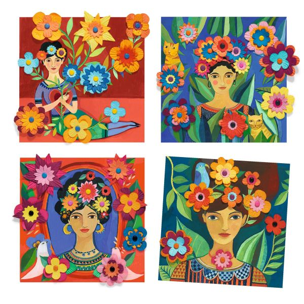 COLLAGES FLEURS COYOACÀN "INSPIRÉS PAR FRIDA KHALO"