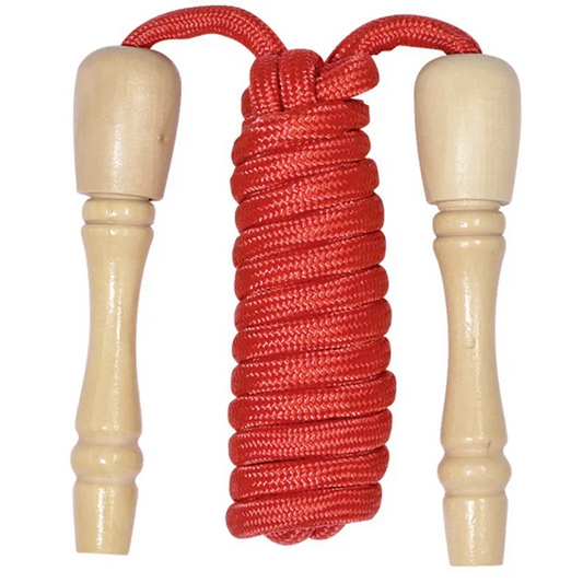JUMP ROPE WITH WOODEN HANDLE