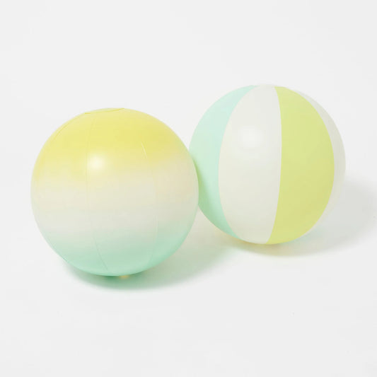 SET OF 2 SALTY THE SHARK INFLATABLE BEACH BALLS