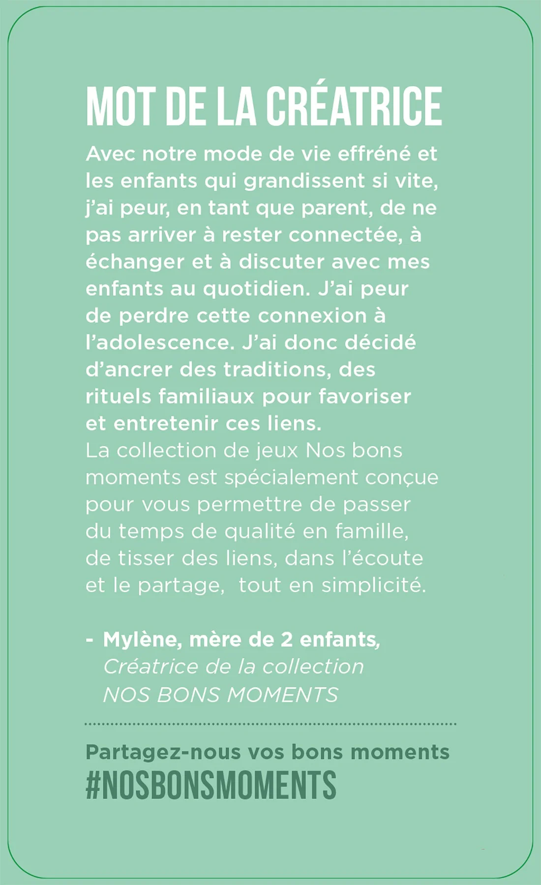 AT MEAL TIME "OUR GOOD TIMES" FRENCH ONLY