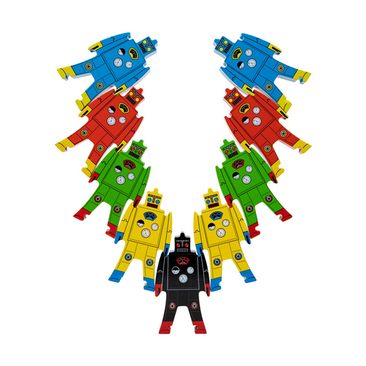 WOODEN STACKABLE ROBOTS