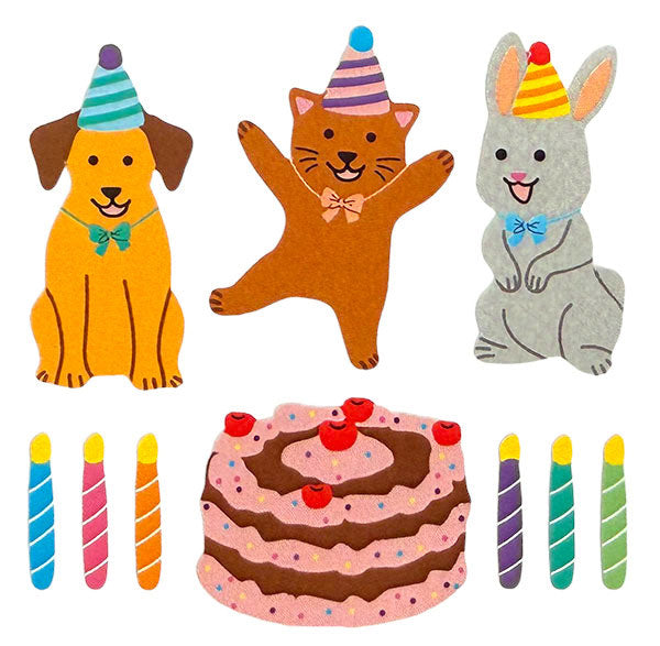 AUTOCOLLANTS ANNIVERSAIRE D'ANIMAUX