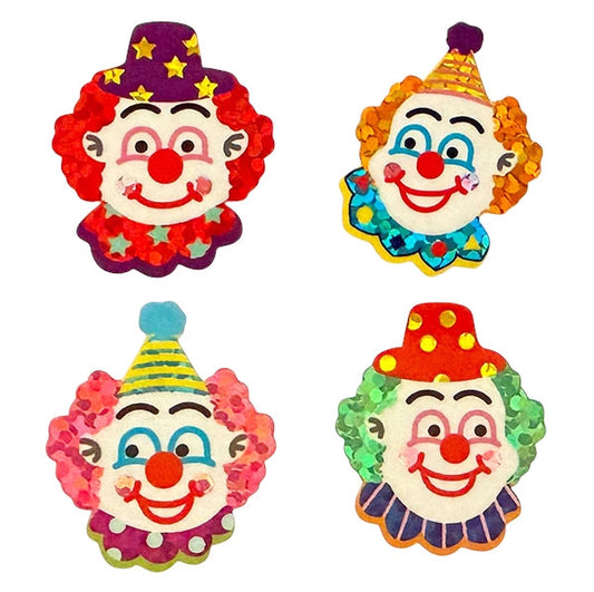 AUTOCOLLANTS CLOWNS BRILLANTS VINTAGE