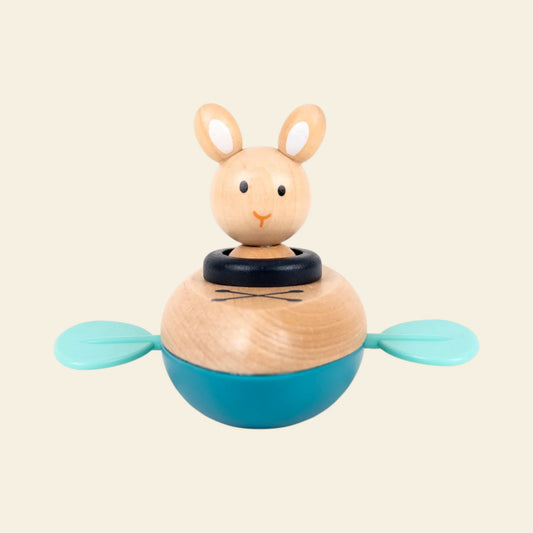 BATEAU À REMONTOIR EN BOIS LAPIN POUR LE BAIN