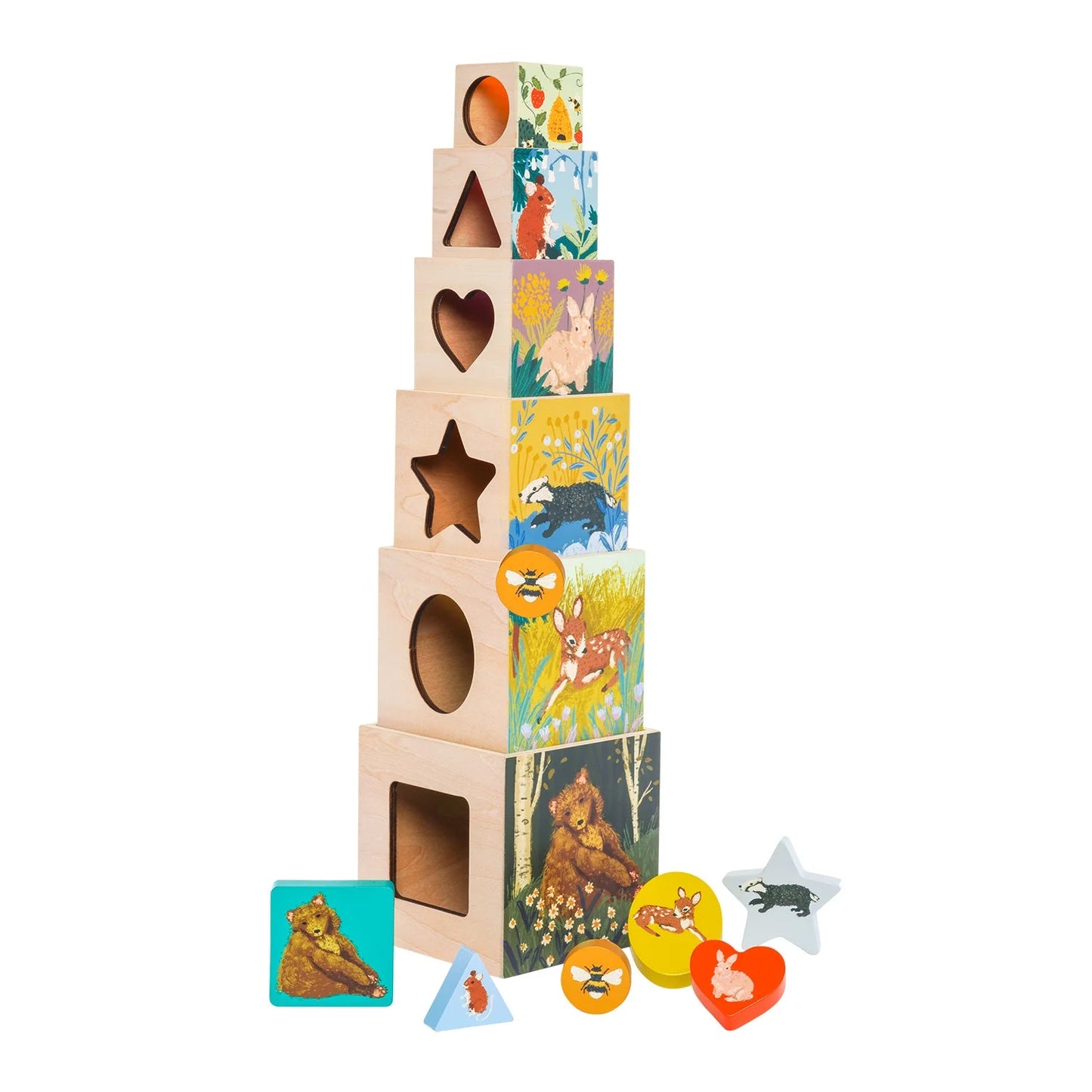 ENCHANTED FOREST WOODEN STACKING BLOCK