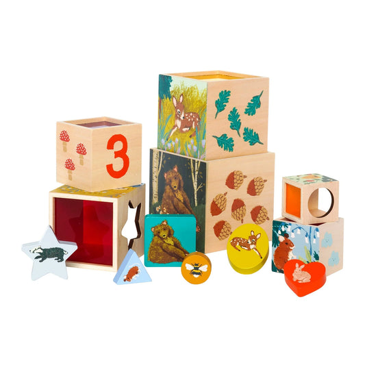 ENCHANTED FOREST WOODEN STACKING BLOCK