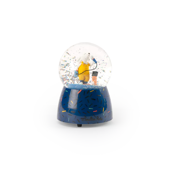 THE MUSICAL SNOW GLOBE "PUCE AND PILOU"