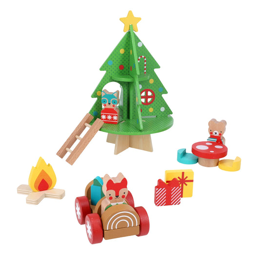 CHRISTMAS TREEHOUSE WOODEN PLAY SET