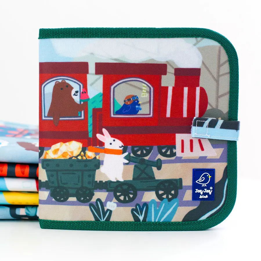 "JJ FRIENDS TRAIN" ERASABLE DOODLE IT BOOK
