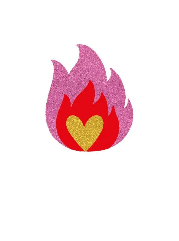 CARTE DE SOUHAITS FLAMME DE COEUR