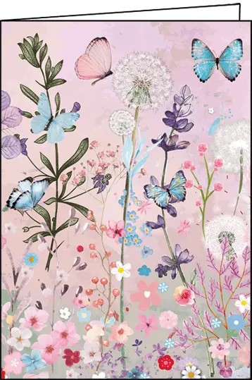 CARTE DE SOUHAITS PAPILLONS