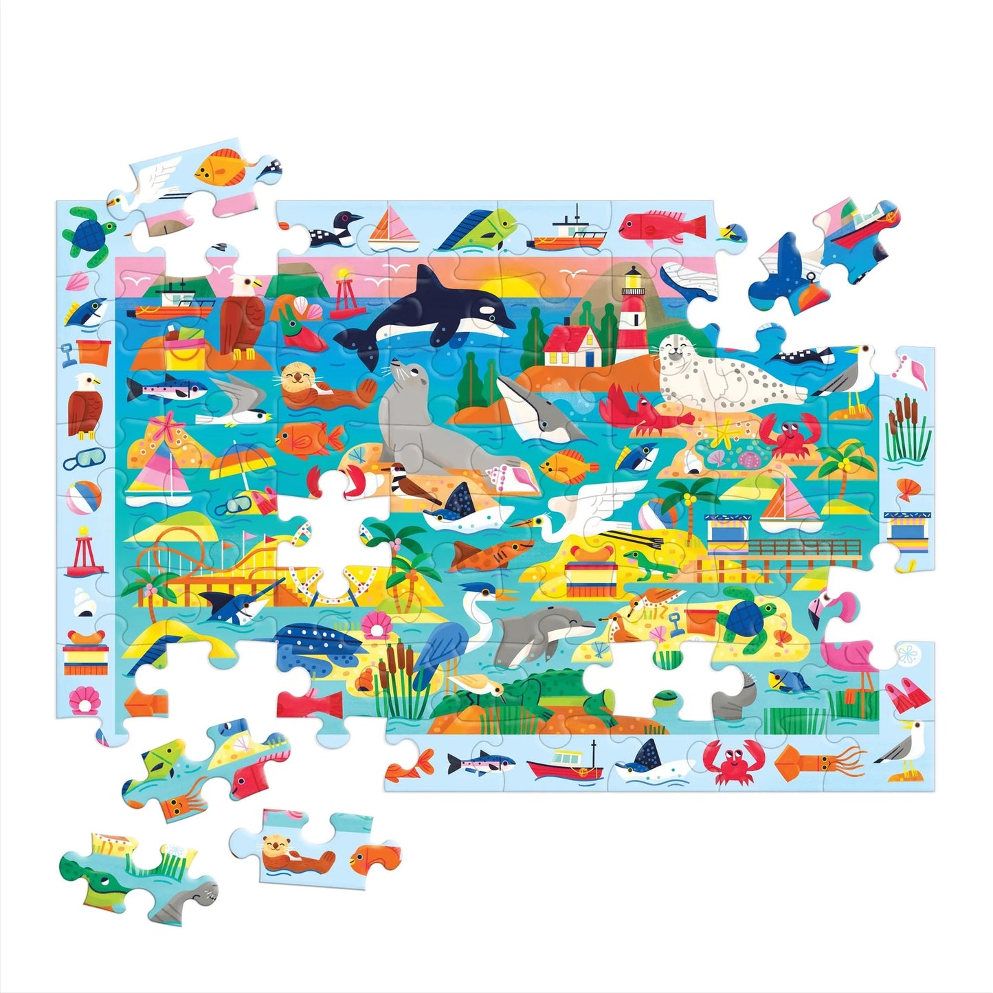 AT THE SEASIDE SEARCH & FIND PUZZLE 64 PCS