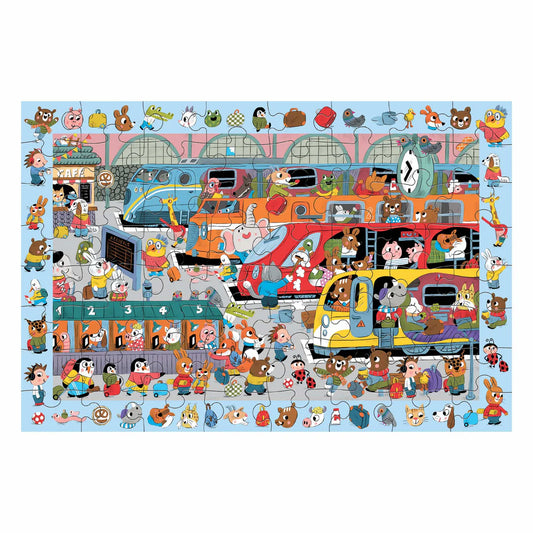 "ALL ABOARD" TRAIN STATION SEARCH & FIND PUZZLE 64 MCX