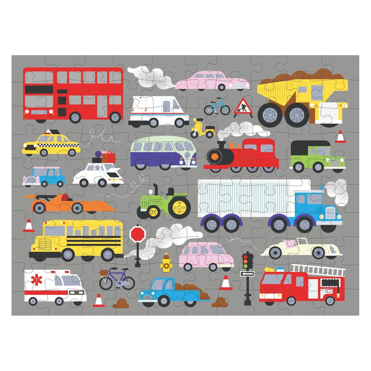 DOUBLE-SIDED PUZZLE "ON THE MOVE" 100 PCS