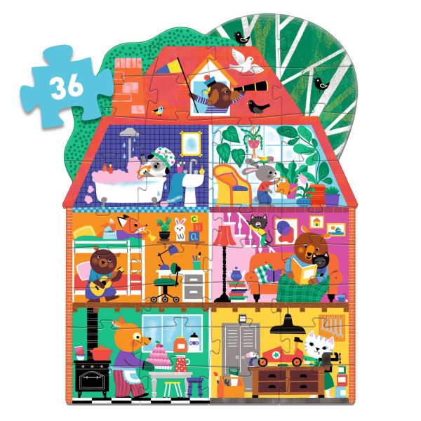 GIANT PUZZLE "THE LITTLE BUDDIES' HOUSE" 36 PIECES