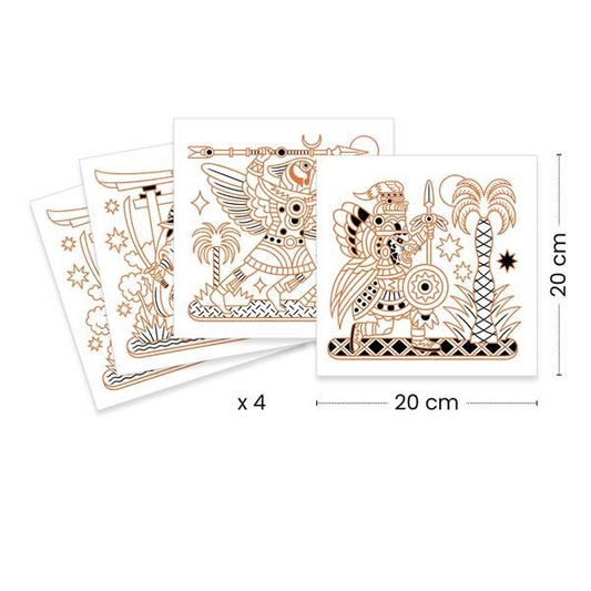 BRIGHT COLORING PAGES "WARRIOR ANIMALS"