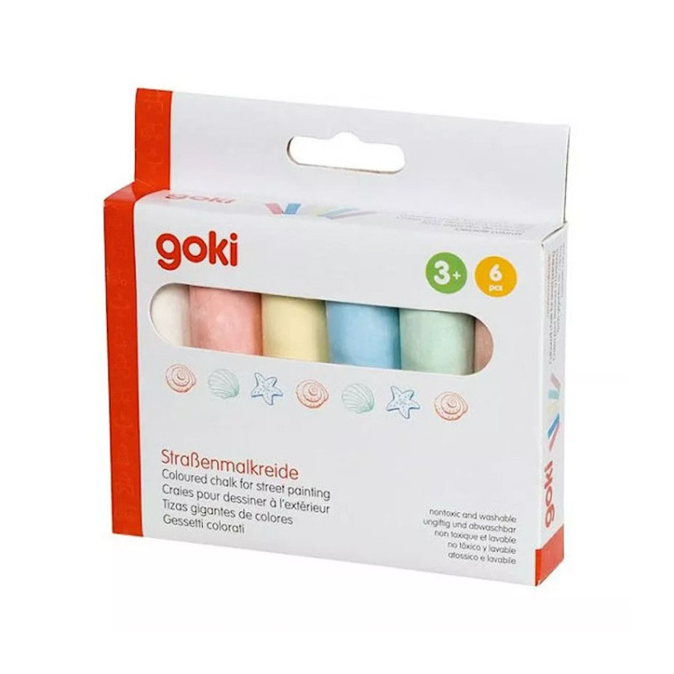 6 CHALKS FOR DRAWING OUTDOORS