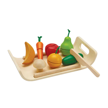 WOODEN ASSORTED FRUITS & VEGETABLES