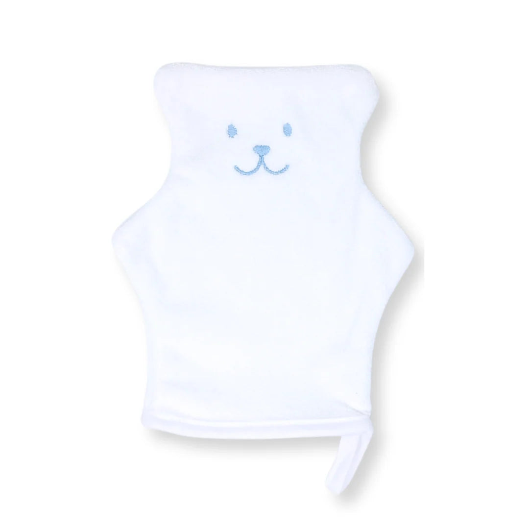 GANT DE TOILETTE OURSON YEUX BLEU