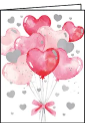 MINI HEART BALLOON BOUQUET GREETING CARD
