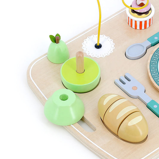 WOODEN MEAL TRAY BUSY BOARD