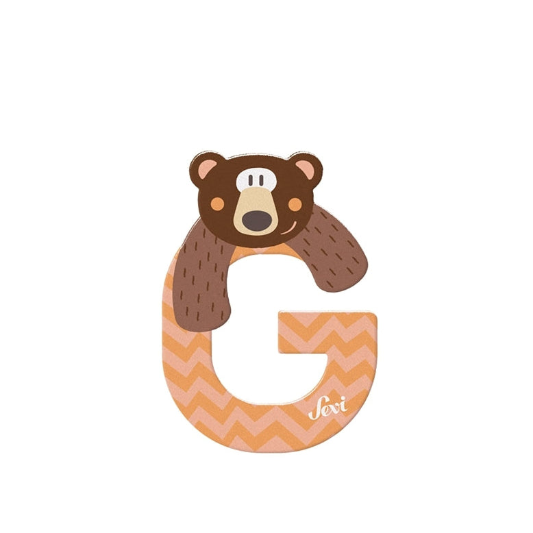 WOODEN LETTER G (GRIZZLY)