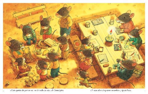 LA FAMILLE SOURIS ET LE POTIRON