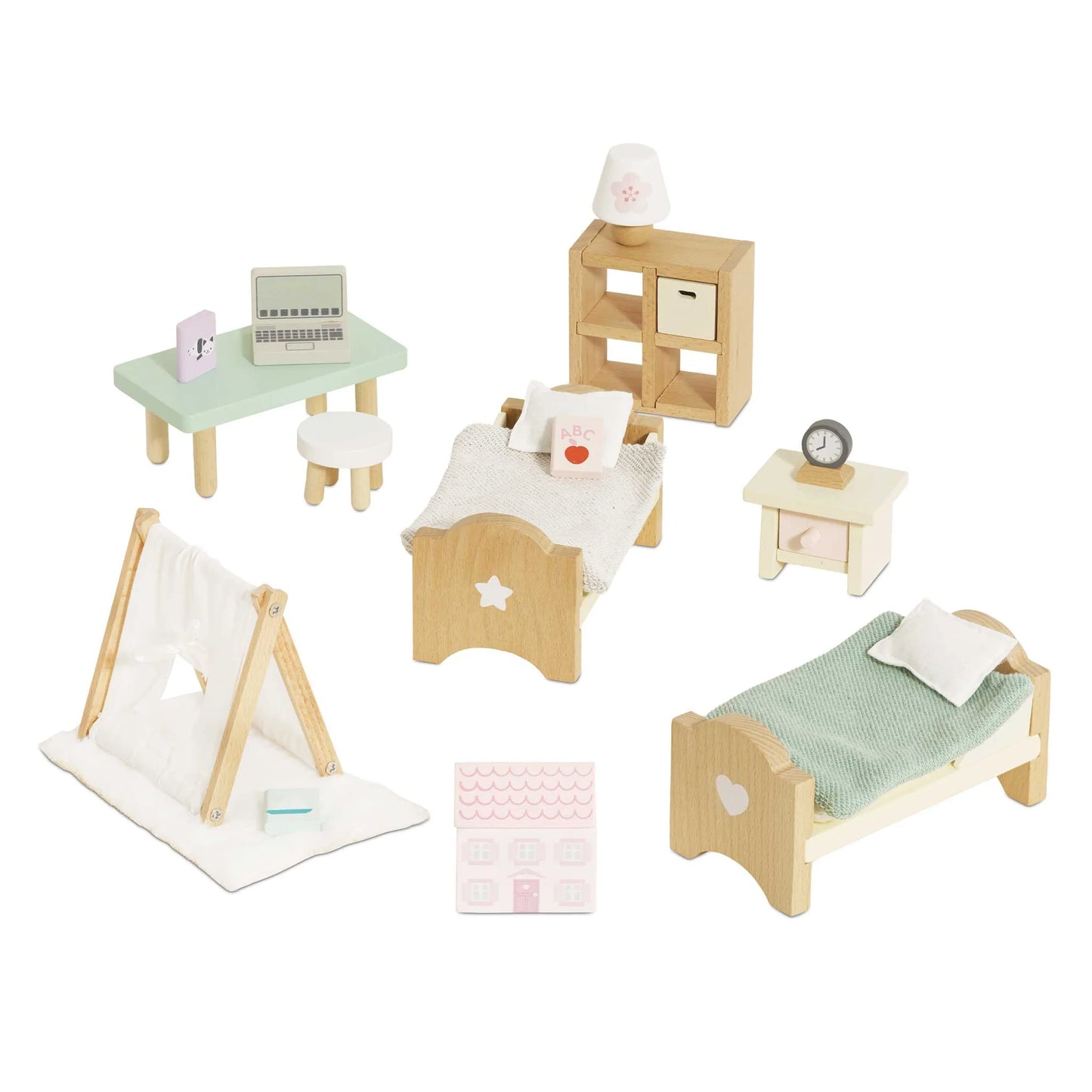 DOLL HOUSE WOODEN CHILDREN'S BEDROOM