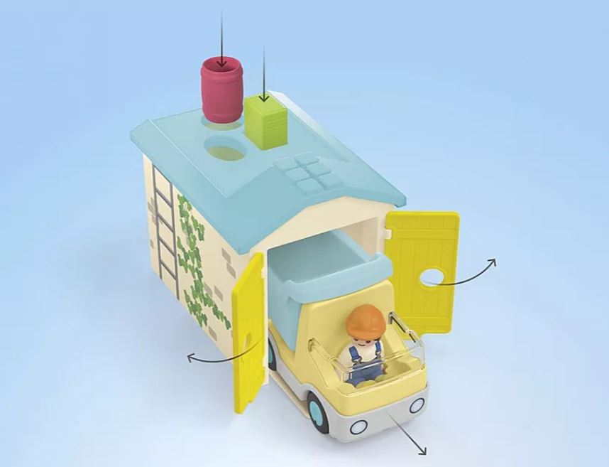 CONSTRUCTION TRUCK WITH GARAGE "JUNIOR"