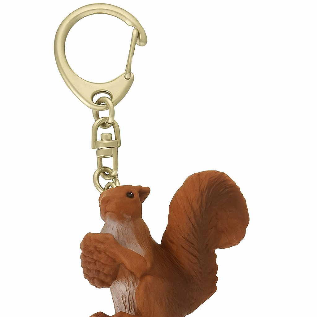 SQUIRREL FIGURINE KEYCHAIN
