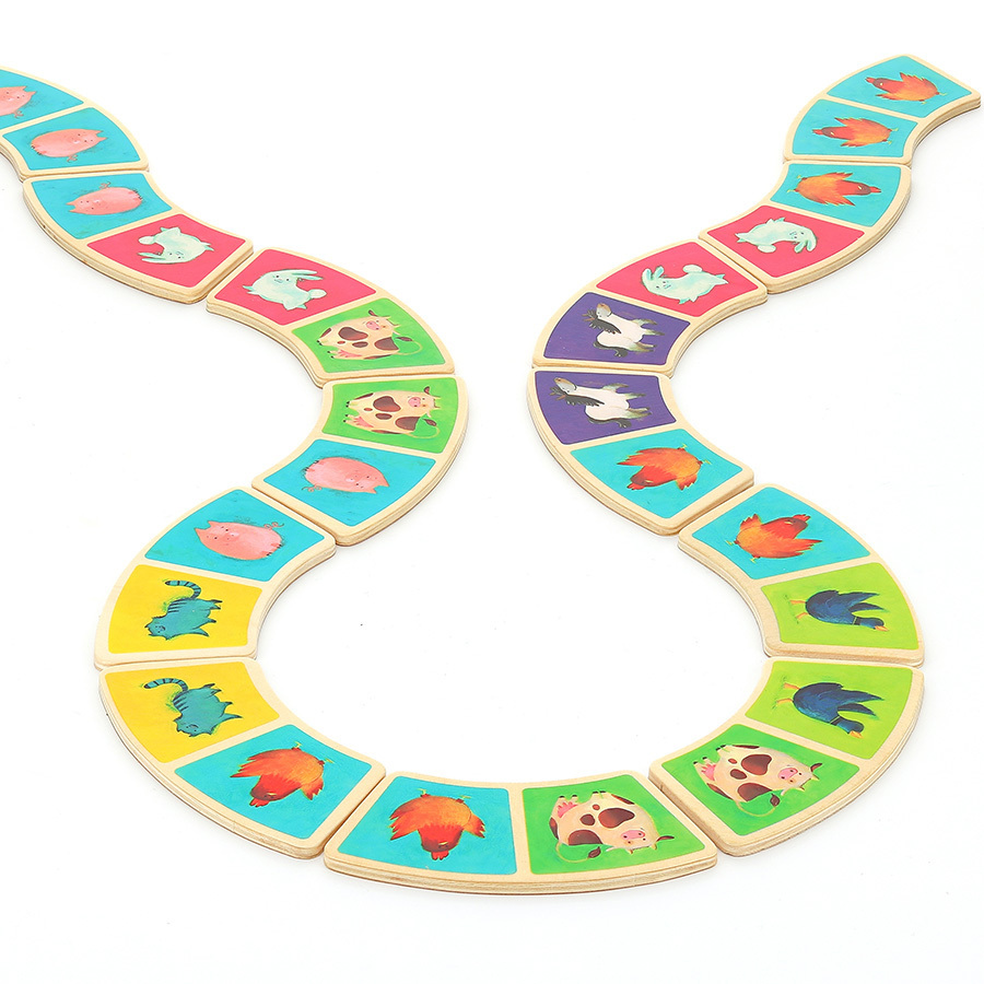 FARM WOODEN DOMINOES