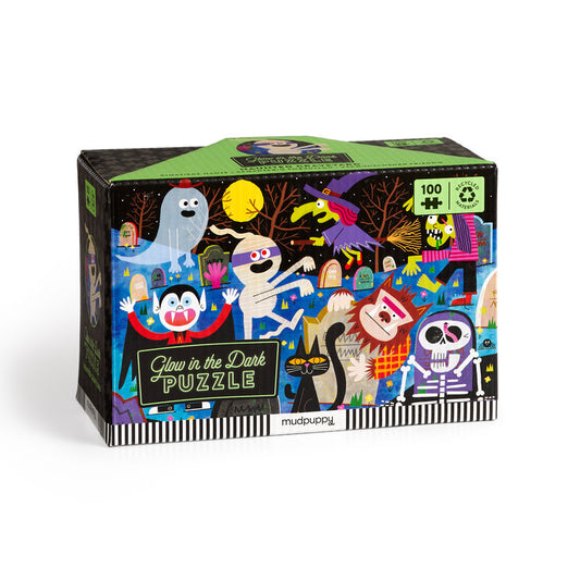 Glow in the Dark Puzzle "Haunted Graveyard" 100 Pieces