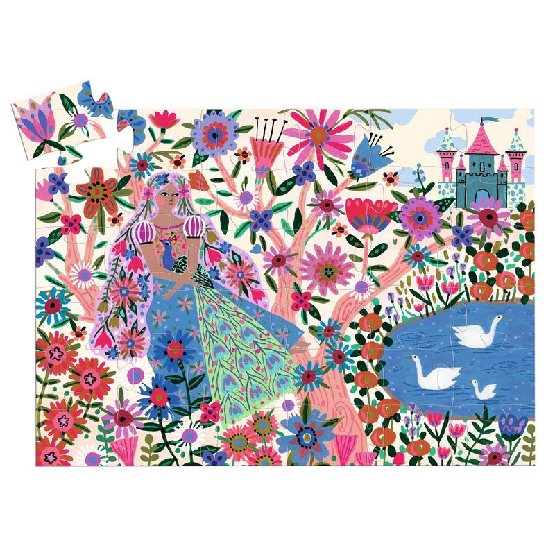 "THE PRINCESS AND HER PEACOCK" SILHOUETTE PUZZLE 36 PCS
