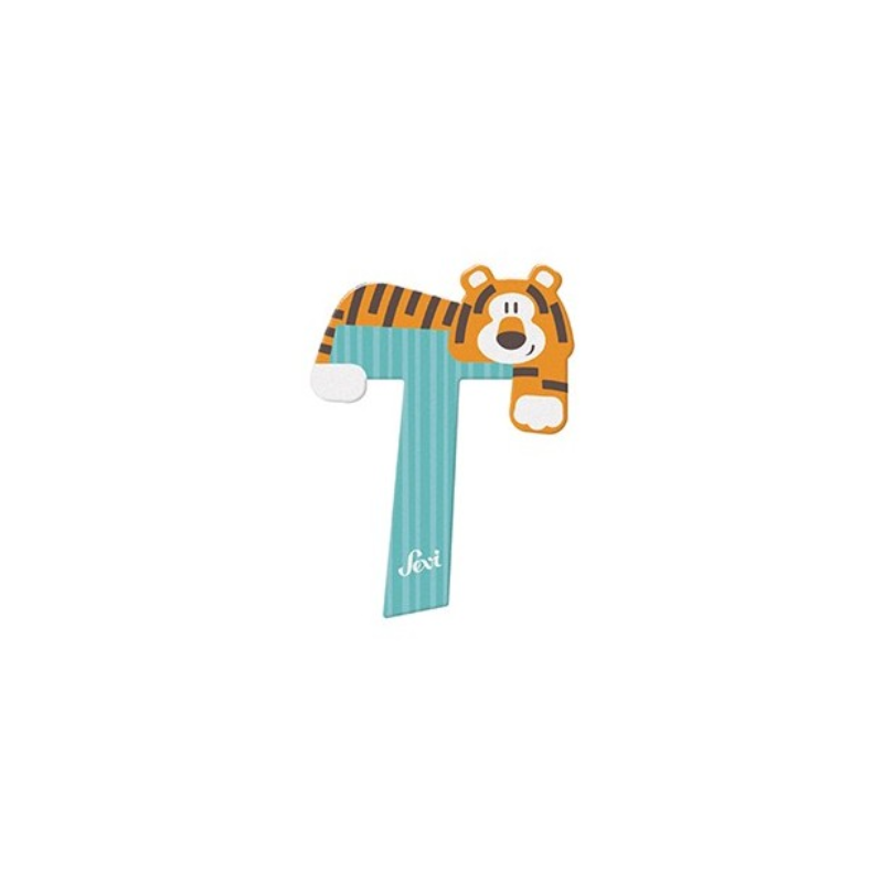WOODEN LETTER T (TIGER)