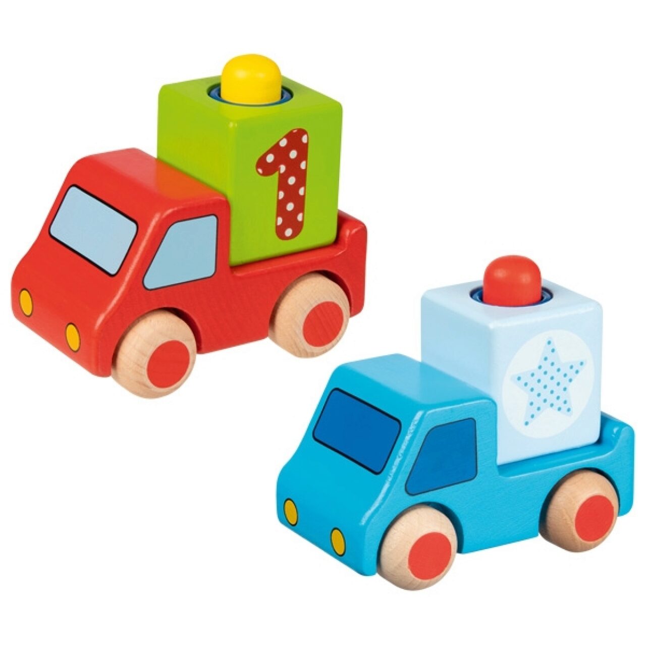 WOODEN VEHICLE WITH HORN