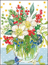MINI CHRISTMAS FLOWERS CARD