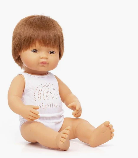 RED-HAIRED BOY DOLL 38 CM