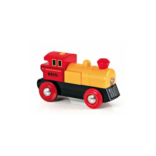 YELLOW TWO-WAY BATTERY-POWERED LOCOMOTIVE
