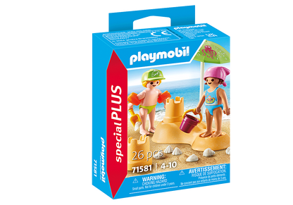 CHILDREN'S FIGURE SET WITH BEACH TOYS 
