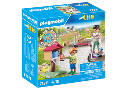 BOÎTE À LIVRES AVEC MAMAN ET ENFANT "MY LIFE"